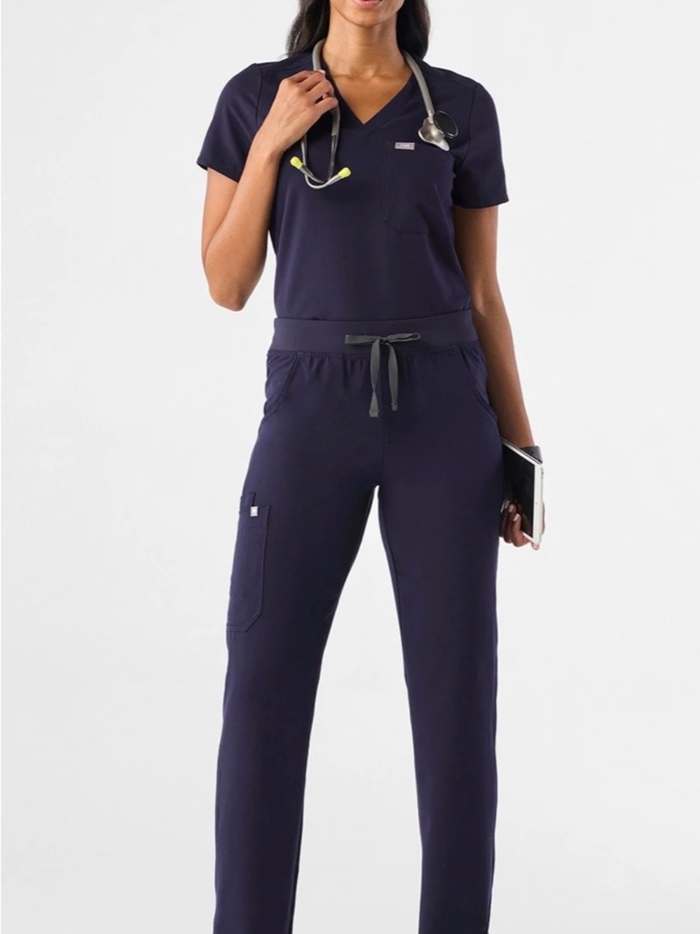 Figs Women's Navy Straight Leg Scrub Pants